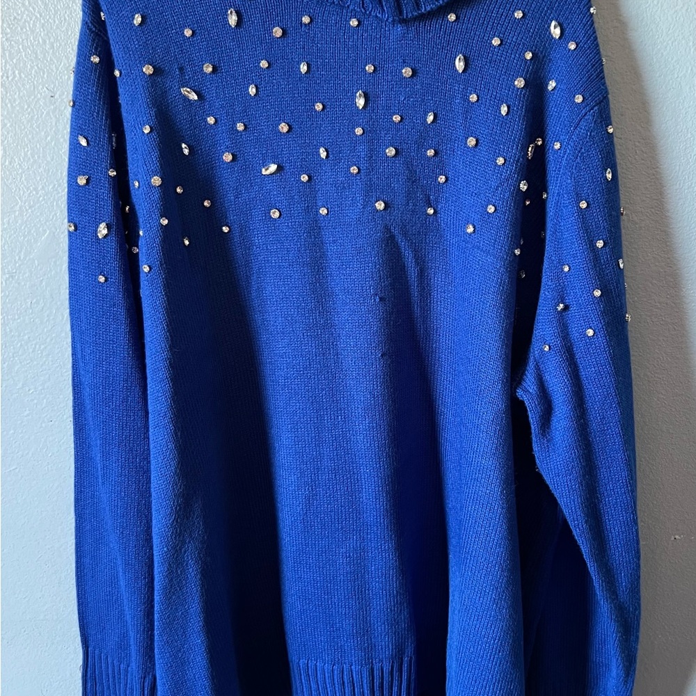 Susan Graver Royal Blue Knit Top
